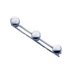Porte - manteaux  ttes rondes - 3 ttes - chrom bricozor