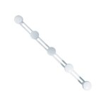 Porte - manteaux  ttes rondes - 5 ttes - poxy blanc bricozor