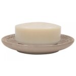 Porte savon - cramique - beige - relief spirella