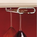 Porte - verres suspendu pour 4 verres sous tablette - finition chromé hettich Porte - verres suspendu pour 4 verres sous tablette - finition chromé hettich