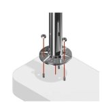 Poteau garde - corps - rond - diamtre 42, 4 mm - 970 mm - inox 304 - bross design production