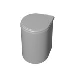 Poubelle sous evier avec ouverture automatique - 1 bac de 13 litres - gris emuca
