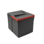 Poubelle de tri slectif - 12 litres - anthracite - recycle emuca