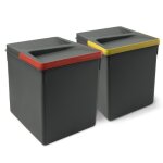 Poubelle de tri slectif - 15 litres - par 2 - anthracite emuca