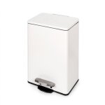 Poubelle de tri sélectif à pédale et seau amovible recycle - 12l - blanc emuca Poubelle de tri sélectif à pédale et seau amovible recycle - 12l - blanc emuca