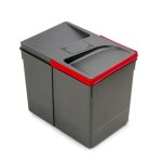 Poubelle de tri slectif recycle pour cuisine - 1 x 15l - anti odeurs emuca