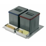 Poubelles de tri slectif sous vier - 2 bacs de 15 litres wesco france