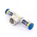 T  pousser + filetage femelle 15x21 pour tube multicouches diamtre 16 multitubo