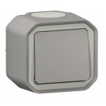 Poussoir no complet saillie 10 a �tanche - gris - plexo legrand