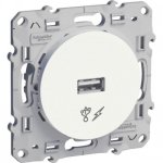 Prise chargeur usb - 1 x usb - blanc - odace schneider