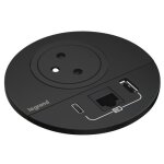 Prise encastrable incara? disq 80 - 2p + t - usb a / c - sortie - noir legrand