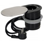 Prise  encastrer slidy -  60 mm - 1 prise pc 220 / 240 v + 1 prise usb - a synercia