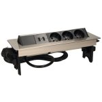 Prise rectangulaire 3 prises + 2 prises usb - � encastrer orno