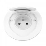 Prise simple �tanche ip55 - 16a - 2p + t - rond - blanc thomson