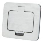 Prise simple �tanche ip55 - 16a - 2p + t - carr� - noir thomson