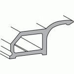 Profil d'tanchit pour ferrures gu 937 - cartment vantaux 25  29 mm ferco