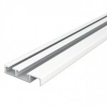 Profil mono - rail bas pour porte de placard coulissante - 2, 55m - blanc seed Profil mono - rail bas pour porte de placard coulissante - 2, 55m - blanc seed