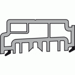 Profil support p1634 pour seuil  rupture de pont thermique gu 937 ferco