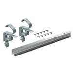 Profil de coulissage - alu - ferrures wingline l - noir - 2400 mm hettich