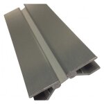 Raccord d'angle pour plinthes en pvc - angle variable - 150 mm - alu synercia