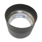 Raccord anti bistre - acier mail noir mat - diamtre 125 mm ten