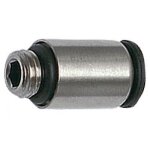 Raccord instantan� piquage droit � 6 pans - �6 mm - m�le m5x0, 8 mm parker legris