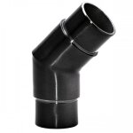 Raccord main courante 42, 4 mm - inox 316 noir - 135� design production