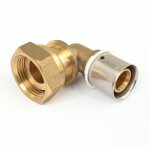 Raccord per  sertir - coude  crou mobile - diam 12mm - f. 15x21 boutt
