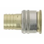 Raccord rapide - cannelé - à sécurité - laiton - pour tuyau d'arrosage 15 mm fauquet Raccord rapide - cannelé - à sécurité - laiton - pour tuyau d'arrosage 15 mm fauquet
