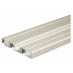 Rail bas pour porte coulissante - 2550 mm - argent - p300 - 19 seed Rail bas pour porte coulissante - 2550 mm - argent - p300 - 19 seed