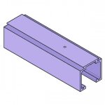 Rail pour ferrures coulissantes 0500 - en aluminium anodis - 2 m krona koblenz