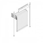 Rail de guidage pour placard de cuisine à volet roulant c box - lg600 h1000 rehau Rail de guidage pour placard de cuisine à volet roulant c box - lg600 h1000 rehau