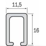 Rail de guidage pour porte coulissante srie 550. 000 / 560. 000 rob