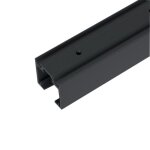 Rail xperta pour porte coulissante suspendue fixation plafond ou mural - 2m - noir argenta