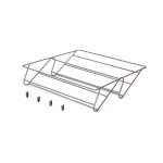 Range - chaussures en acier pour armoire et dressing quartz - titane - module 600 mm emuca