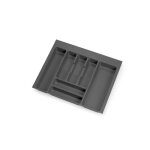 Range - couvert pour tiroir concept - vertex - plastique - gris - 600 mm emuca Range - couvert pour tiroir concept - vertex - plastique - gris - 600 mm emuca