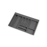 Range - couvert pour tiroir concept - vertex - plastique - gris - 800 mm emuca Range - couvert pour tiroir concept - vertex - plastique - gris - 800 mm emuca