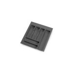 Range - couverts - universel - recoupable - plastique anthracite - optima - pour module 450 mm emuca