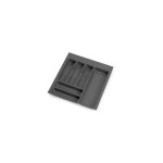 Range - couverts - universel - recoupable - plastique anthracite - optima - pour module 500 mm emuca