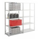 Rayonnage tl charges lgres adaptiv compact - kit lment dpart - 5 niveaux manorga
