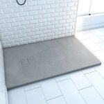 Receveur de douche 120x80cm effet pierre - ardoise gris - stone 2 aurlane