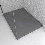 Receveur de douche 120x90cm effet pierre - ardoise gris - stone 2 aurlane