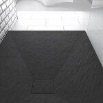 Receveur de douche 120x90cm effet pierre - ardoise noir mat - stone 2 aurlane