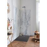Receveur de douche extra - plat 120x80cm - textur� pierre gris anthracite - ipso jacob delafon