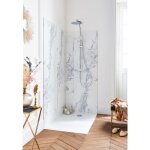 Receveur de douche extra - plat 120x90cm - textur� pierre blanc mat - ipso jacob delafon
