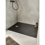 Receveur de douche extra - plat 160x90cm - textur� pierre gris anthracite - ipso jacob delafon