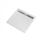 Receveur de douche extra plat blanc avec caniveau - 80 x 80 cm - pure 2 aurlane