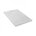 Receveur de douche extraplat antid�rapant 100x80cm - textur� pierre blanc mat - ipso jacob delafon