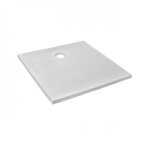 Receveur de douche extraplat antid�rapant 80x80cm - textur� pierre blanc mat - ipso jacob delafon