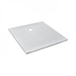 Receveur de douche extraplat antid�rapant 90x90cm - textur� pierre blanc mat - ipso jacob delafon